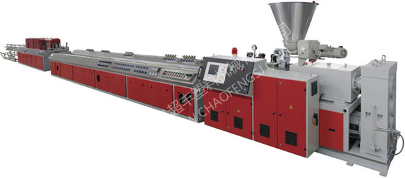 PVC、PE、PP木塑型材生產線_木塑擠出生產線【設備特點】【技術參數】